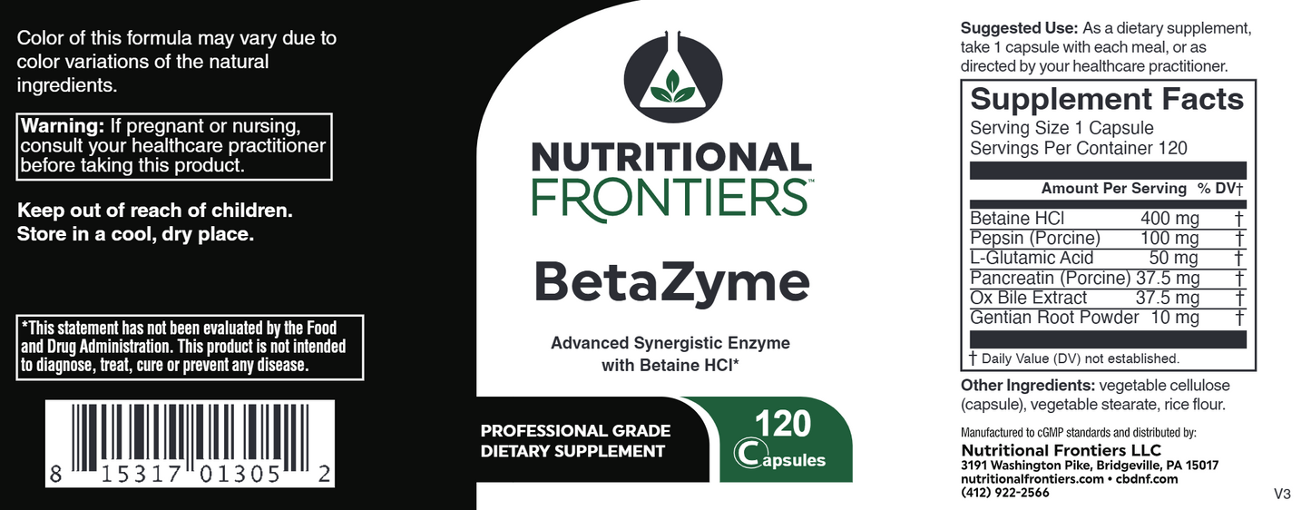 BetaZyme 120 vegcaps