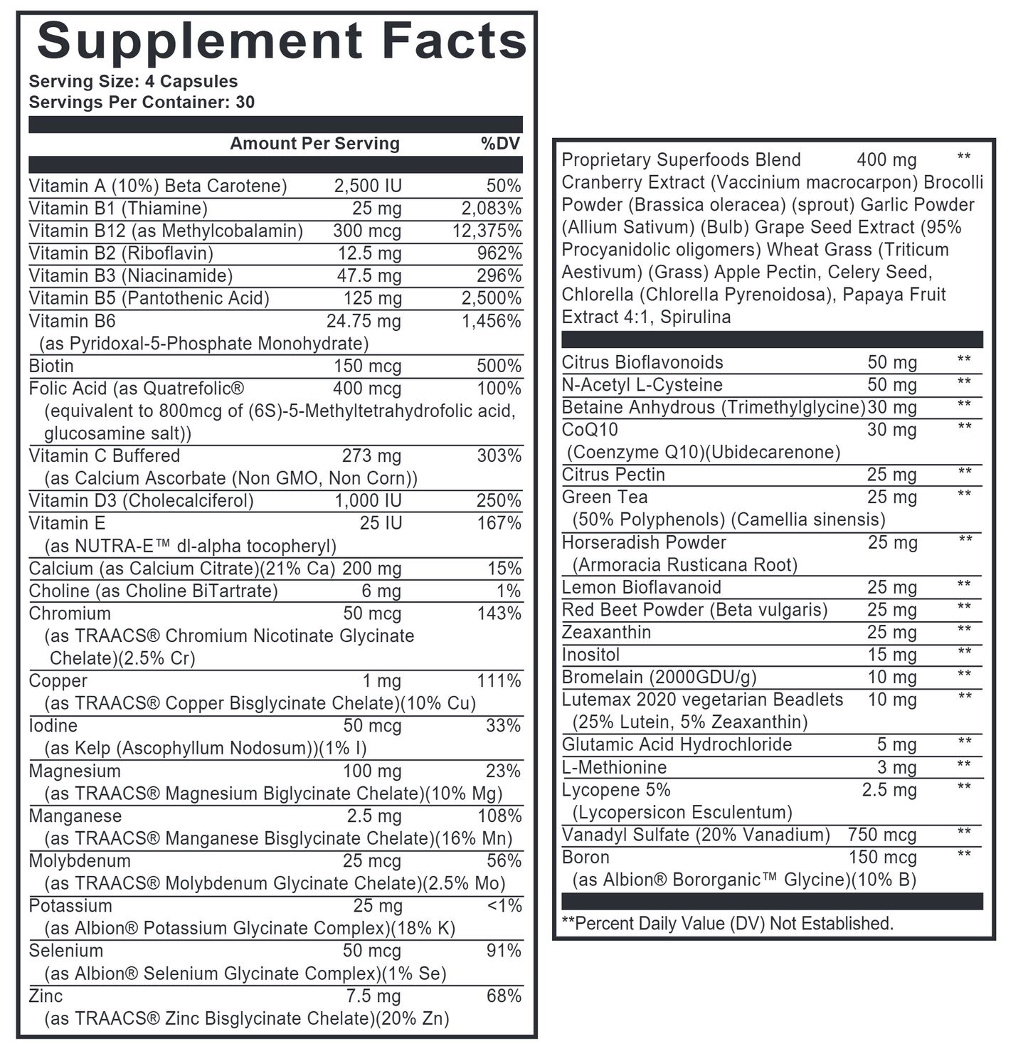 Frontier Multivitamin 120 vegcaps