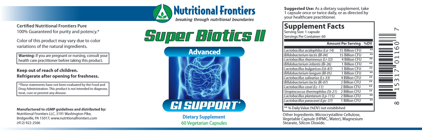 Super Biotics II 60 vegcaps