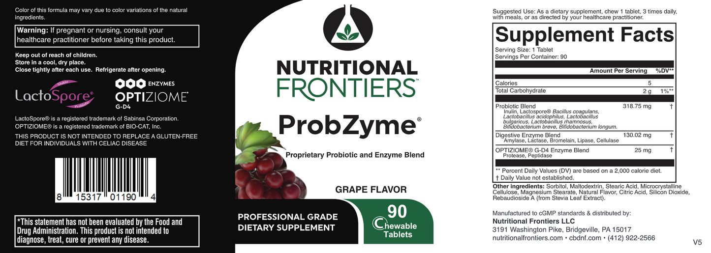 Probzyme Grape 90 chewable tabs