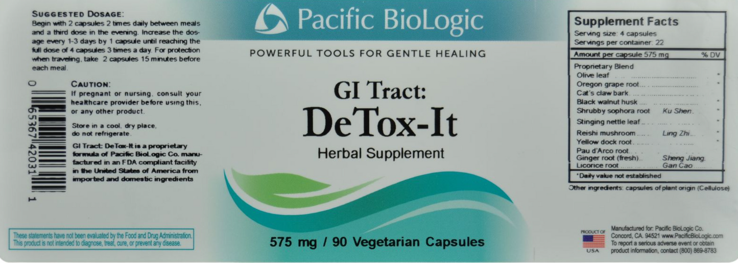 GI Tract: DeTox-It 90 vcaps