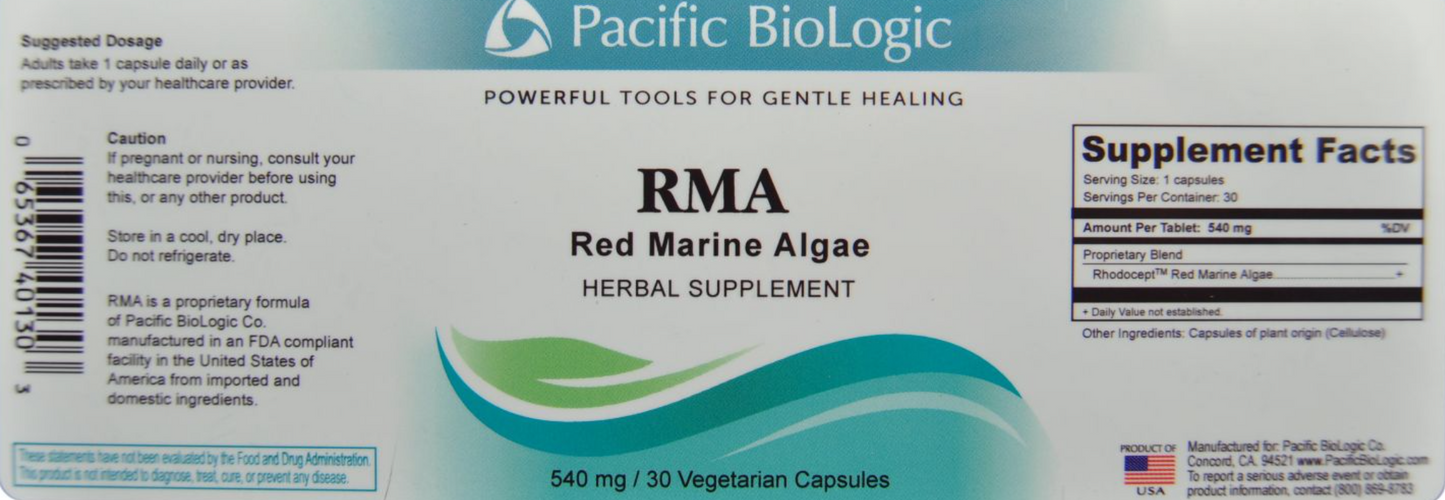 RMA (Red Marine Algae) 540 mg 30 vcaps