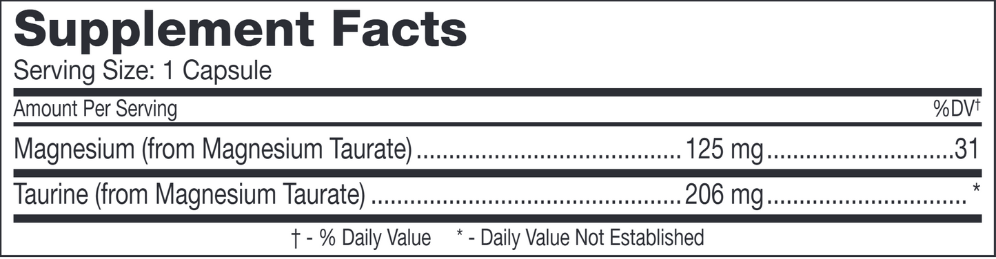 Magnesium Taurate 120 caps