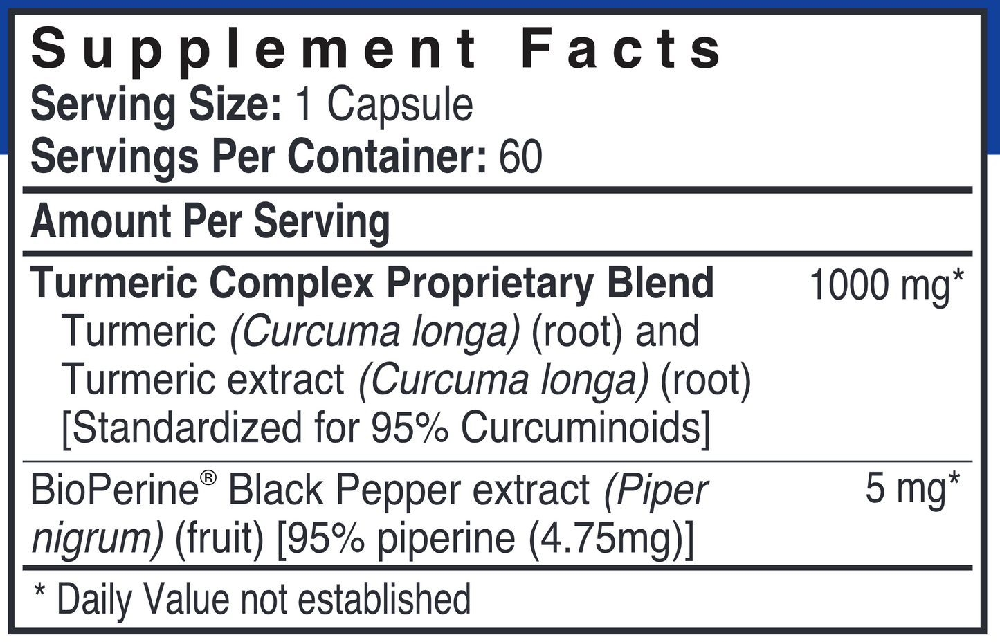 Turmeric Curcumin 1000 mg 60 vegcaps