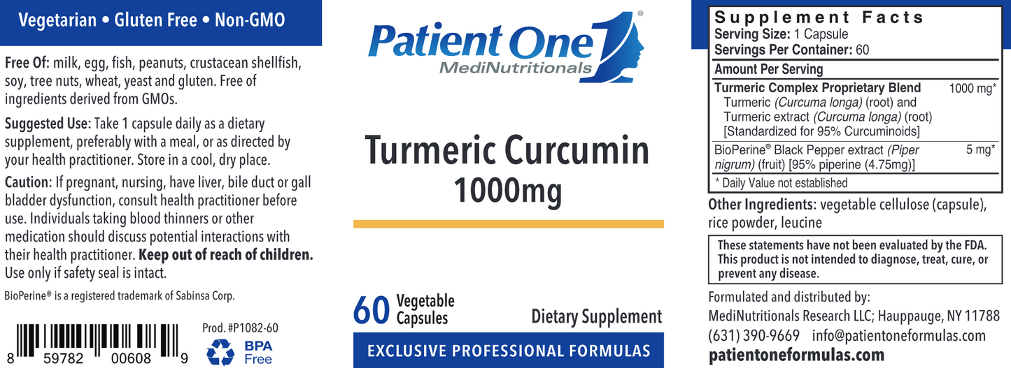 Turmeric Curcumin 1000 mg 60 vegcaps