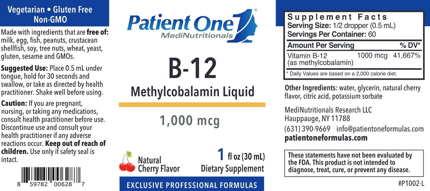 B-12 Methylcobalamin 1 fl oz