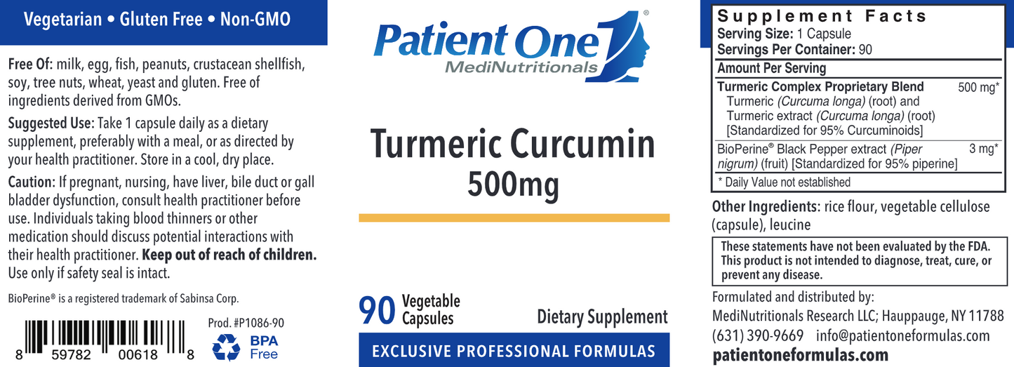 Turmeric Curcumin 500 mg 90 vegcaps