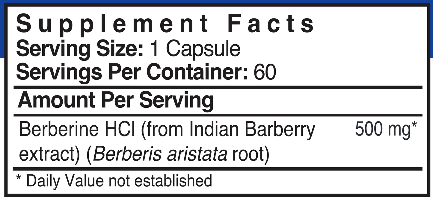 Berberine 500 mg 60 vegcaps