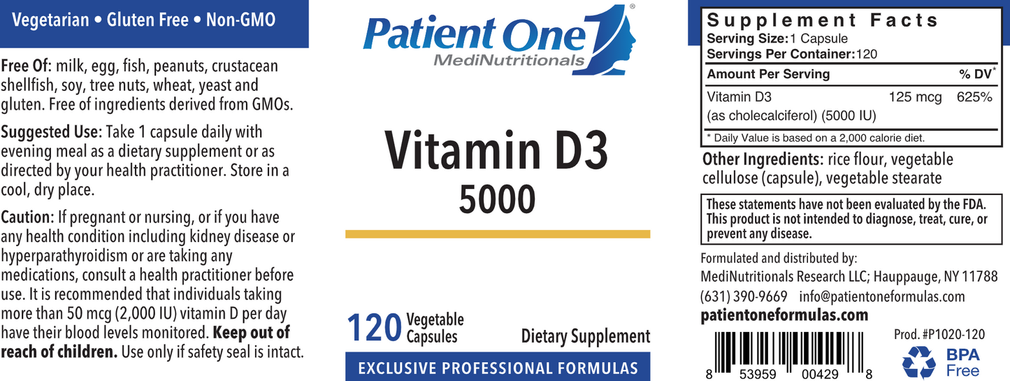 Vitamin D3 5000 120 vegcaps