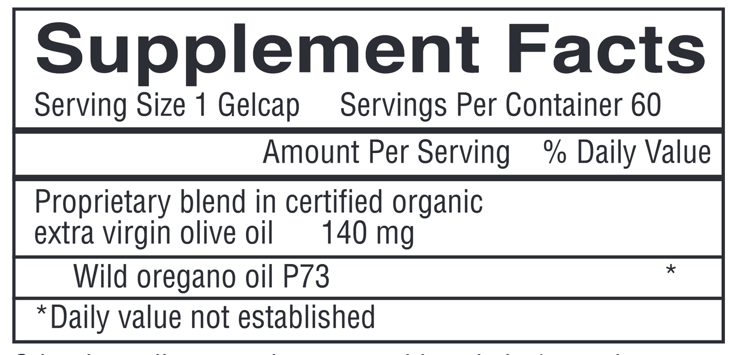 100% Wild Oil of Oregano 60 gels