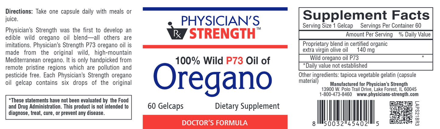 100% Wild Oil of Oregano 60 gels