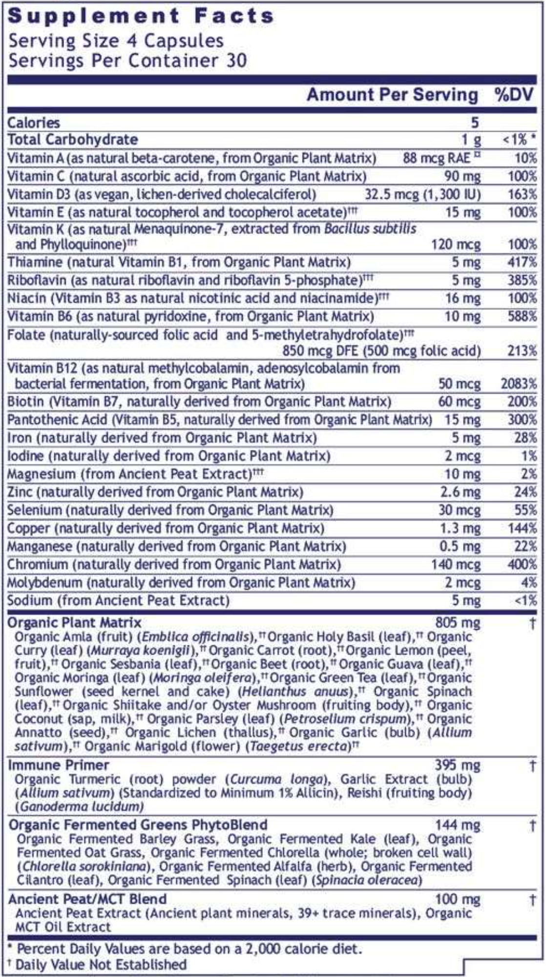 Multi-Vitamin Premier 120 vegcaps