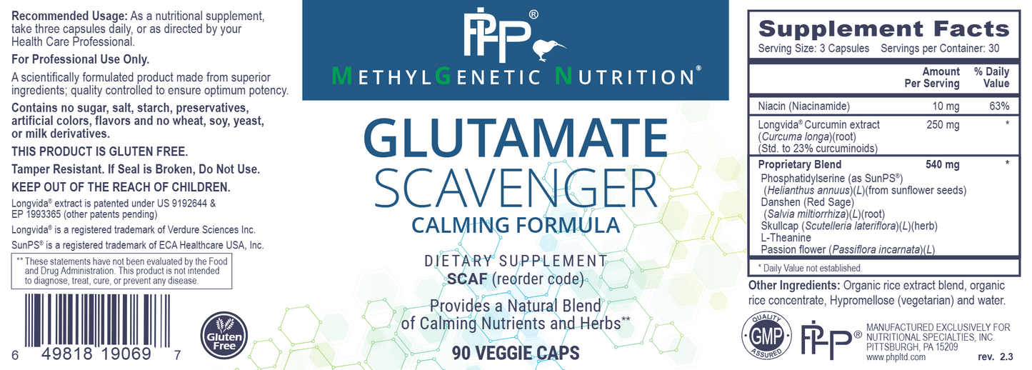 Glutamate Scavenger Calming Formula 90 vegcaps