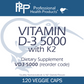 Vitamin D3 5000 with K2 120 vegcaps