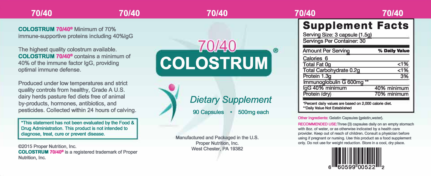 Colostrum 70/40 500 mg 90 caps