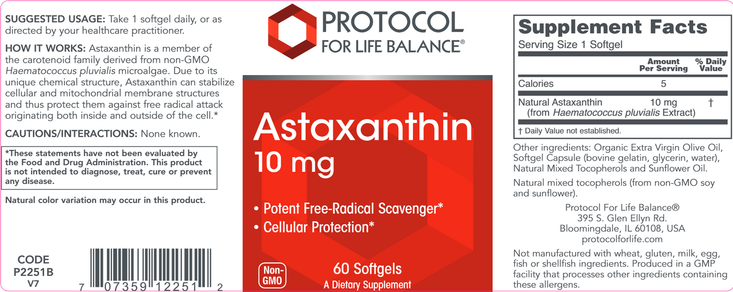 Astaxanthin 10 mg 60 gels