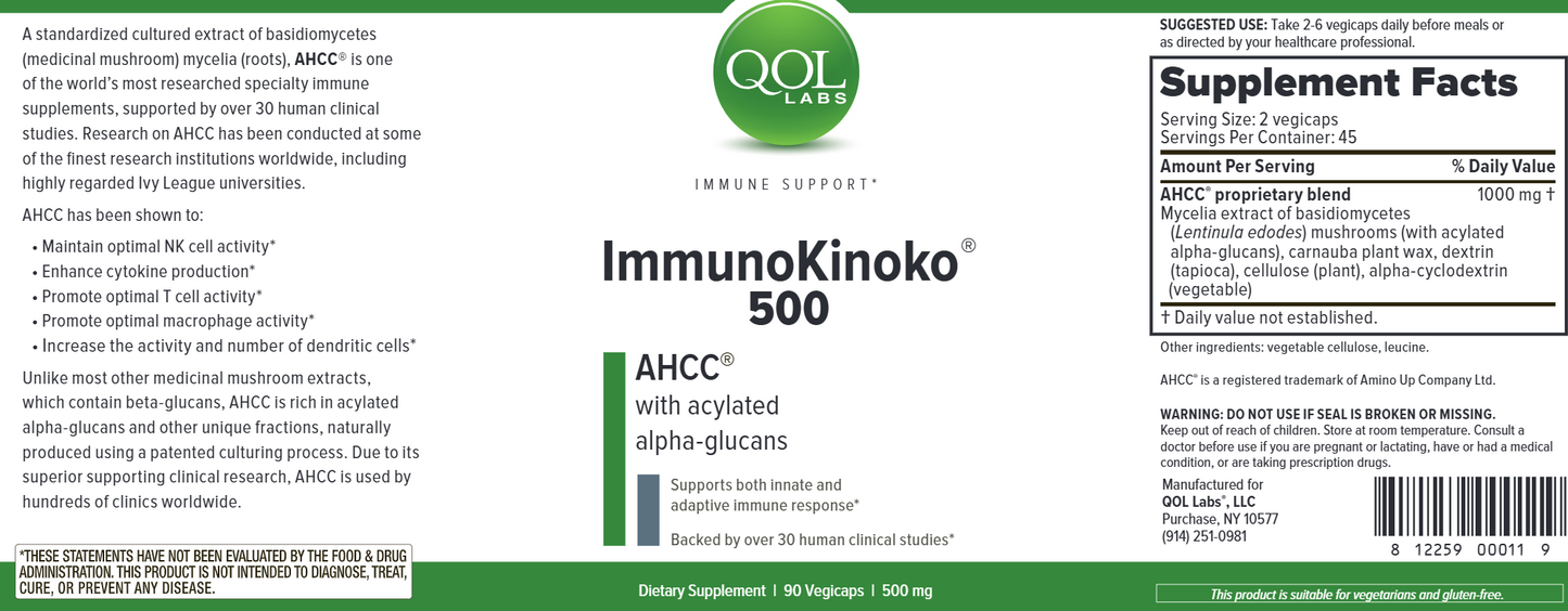 ImmunoKinoko AHCC 500 mg 90 vcaps