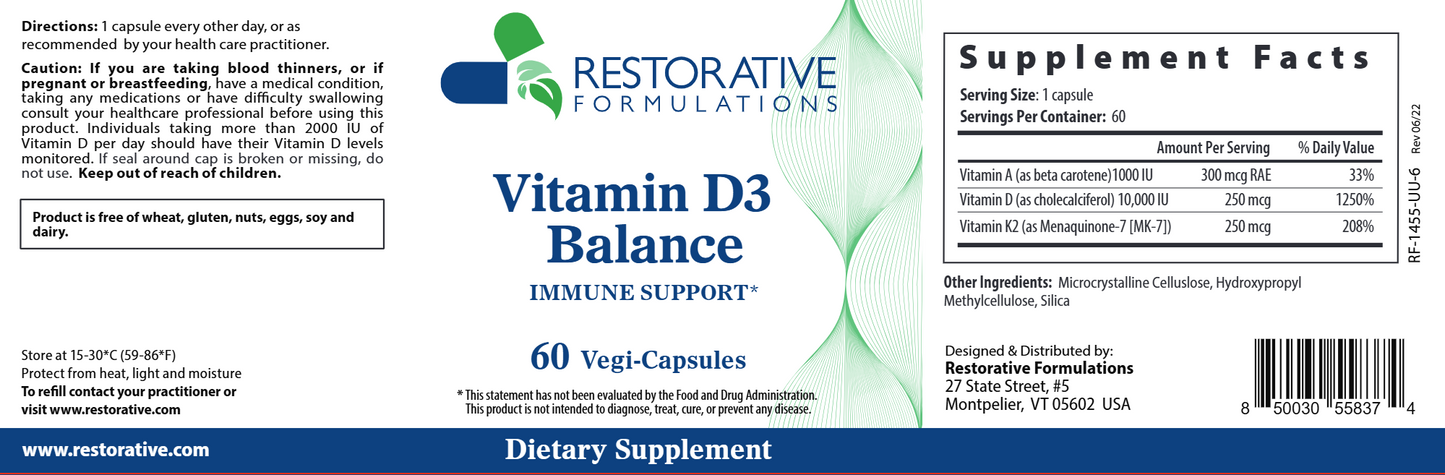 Vitamin D3 Balance 60 vegi Caps