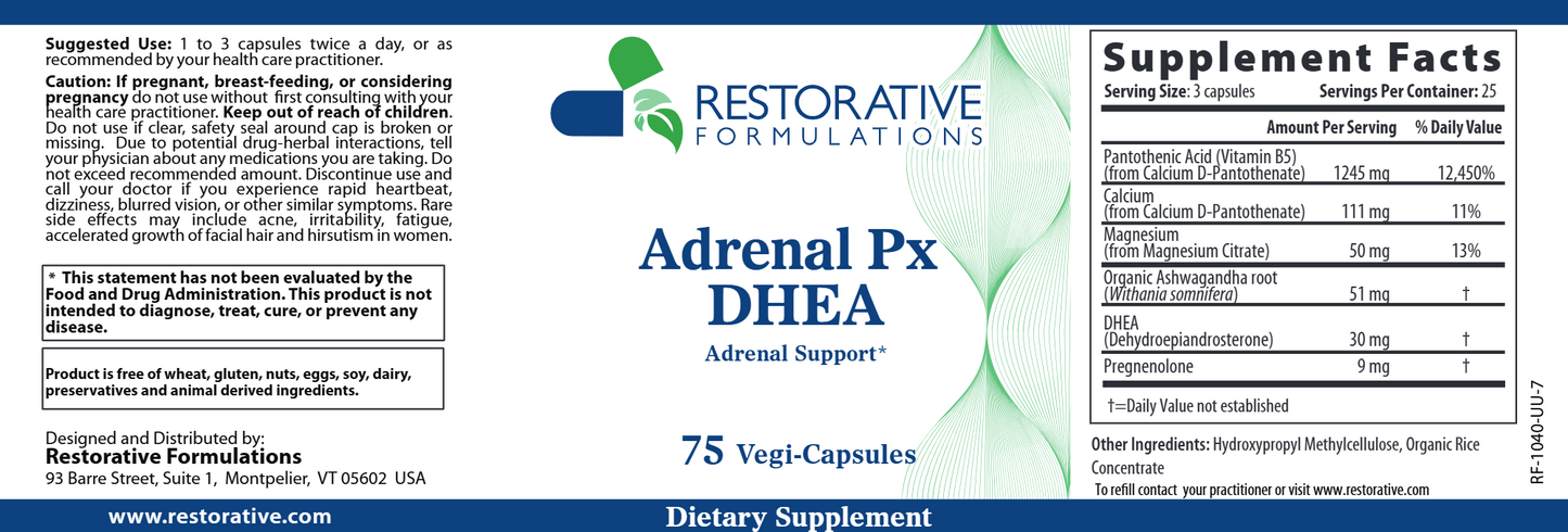 Adrenal Px DHEA 75 vegi caps