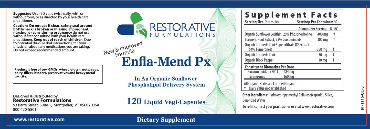 Enfla-Mend Px 120 liquid vegi caps