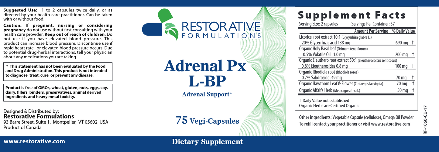 Adrenal Px L-BP 75 vegi caps