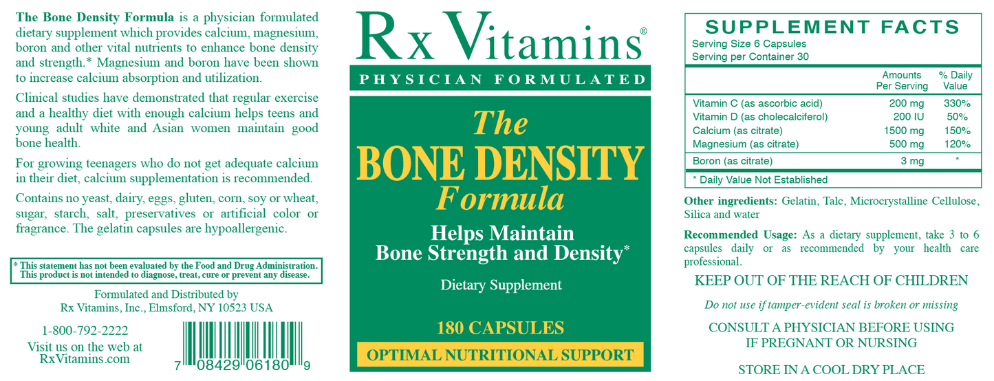 Bone Density Formula 180 caps