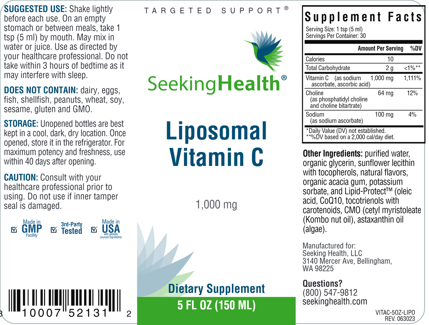 Optimal Liposomal Vitamin C 5 fl oz