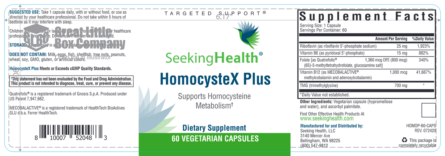 HomocysteX Plus 60 vegcaps