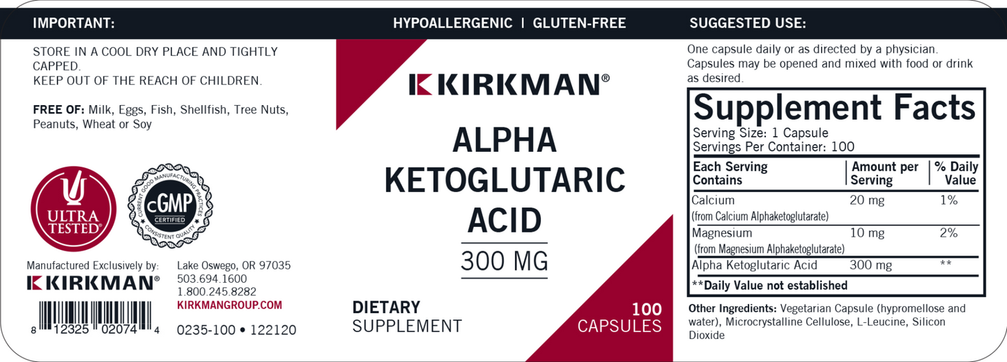 Alpha Ketoglutaric Acid 100 caps