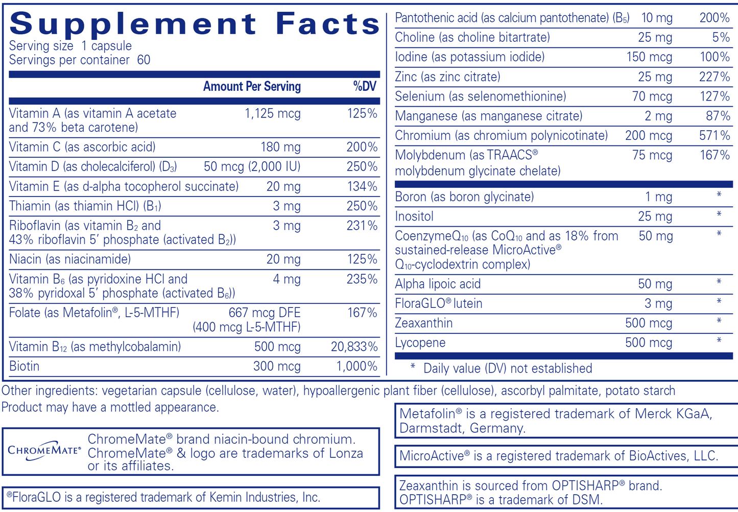 O.N.E. Multivitamin 60 caps