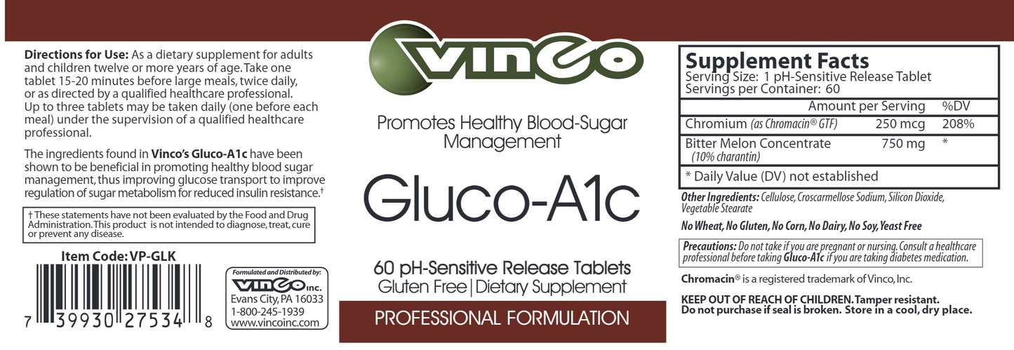 Gluco-A1c 60 tabs