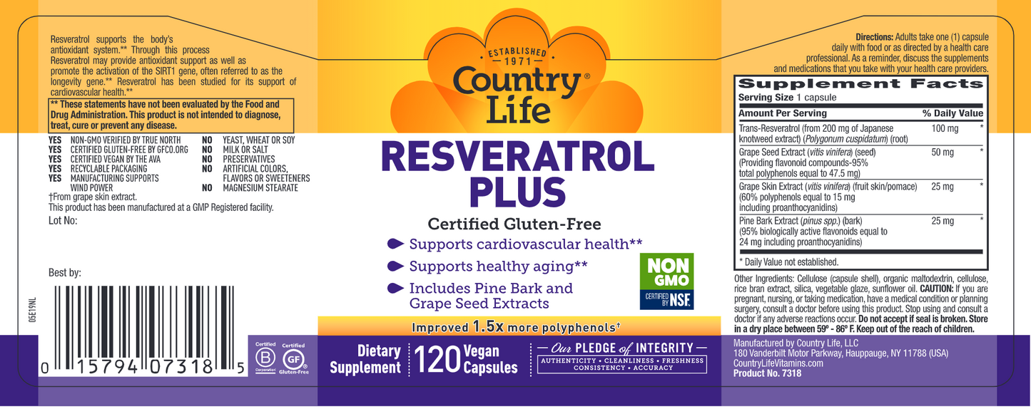 Resveratrol Plus 120 vegcaps