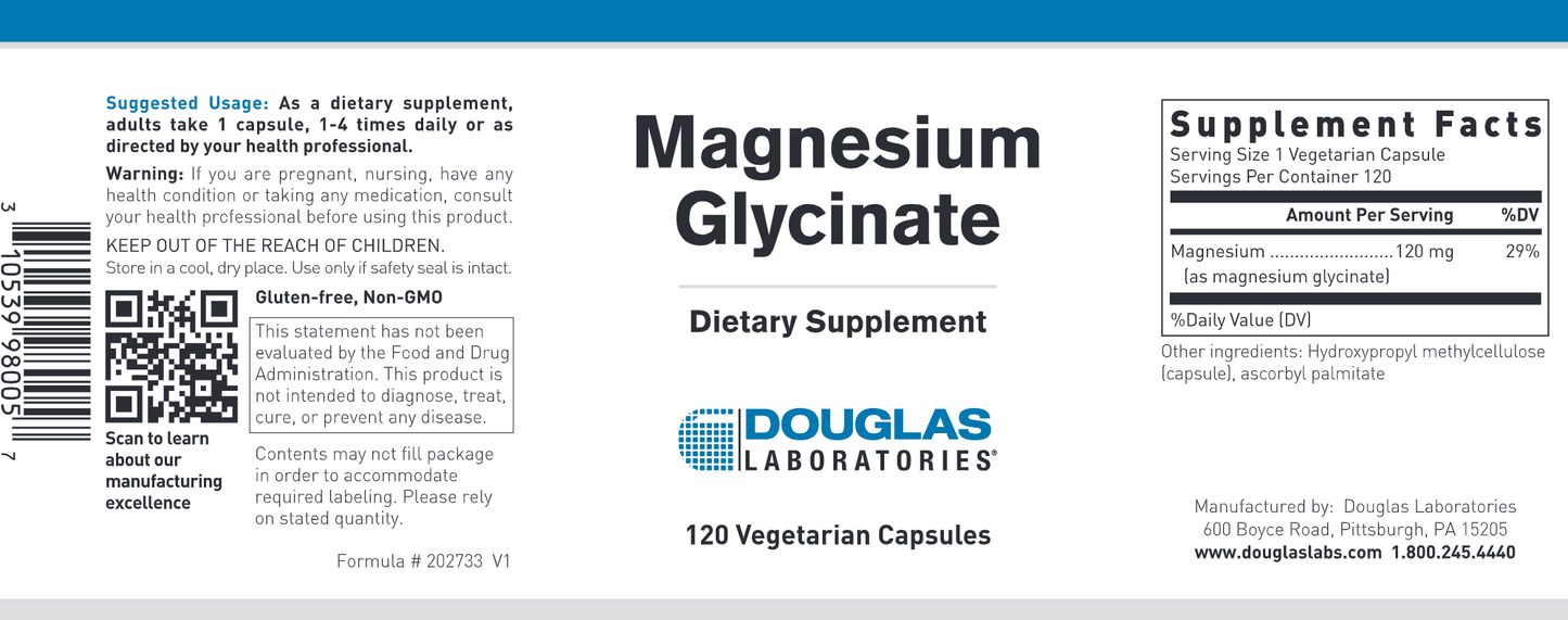 Magnesium Glycinate 120 vcaps