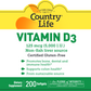 Vitamin D3 5000 IU 200 gels