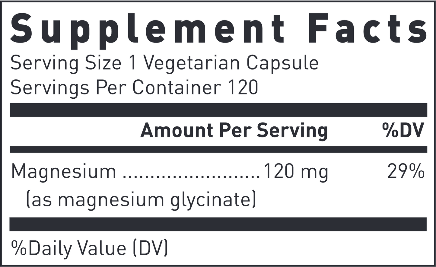 Magnesium Glycinate 120 vcaps