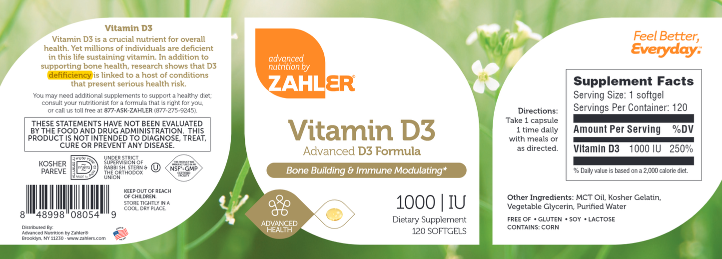 Vitamin D3 1000 IU 120 softgels