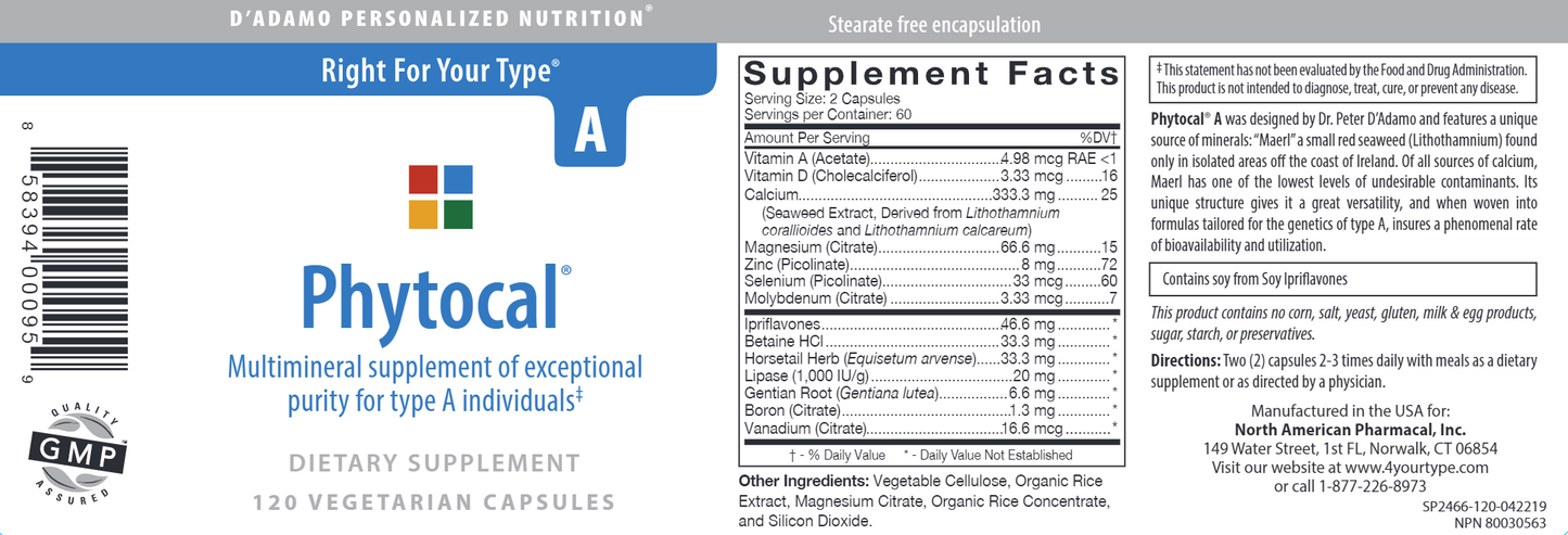 Phytocal A 120 vegcaps