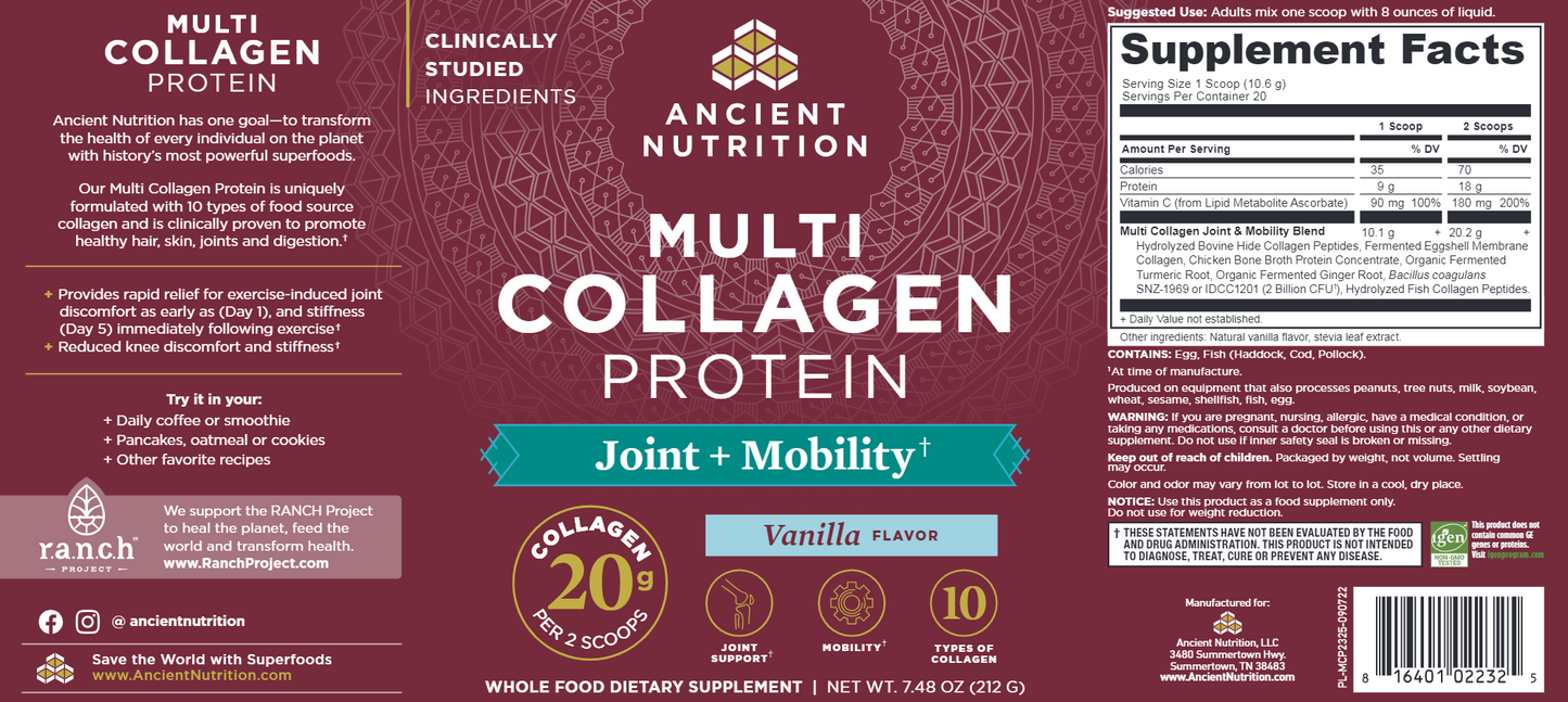 Multi Collagen Protein J+M Van 20 serv