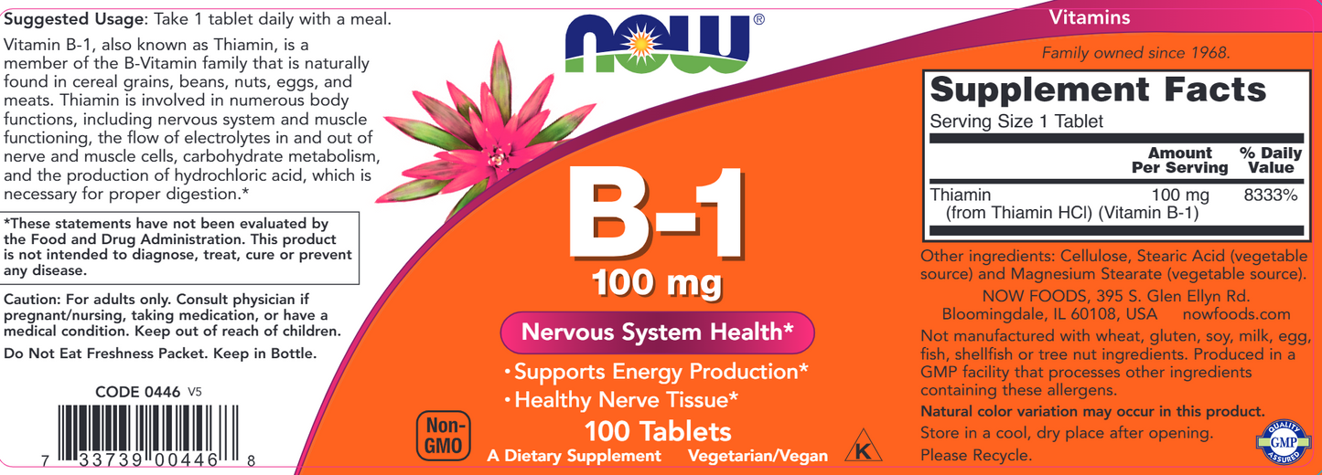 B-1 100 mg 100 tabs