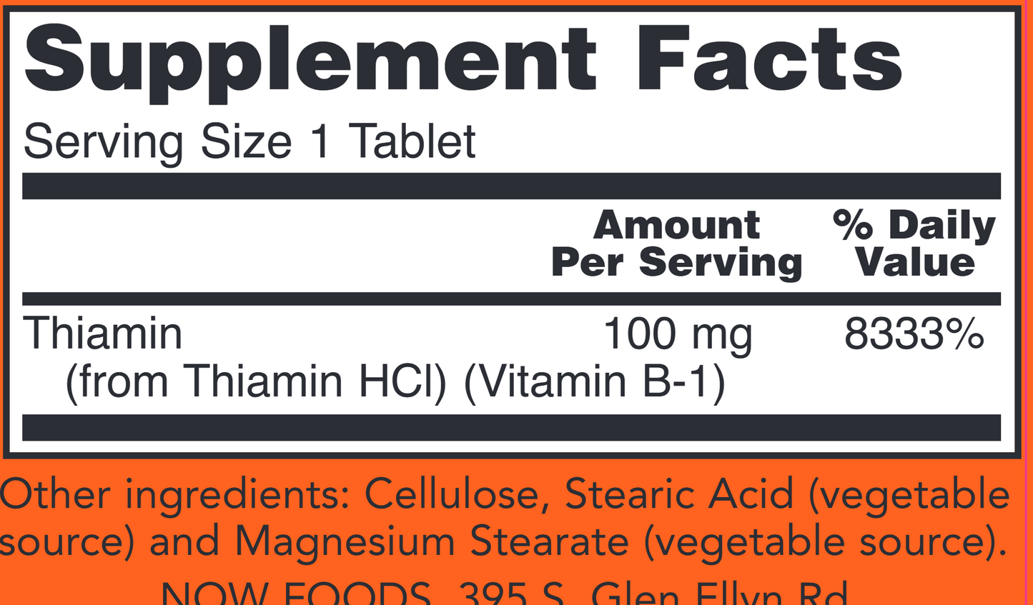 B-1 100 mg 100 tabs