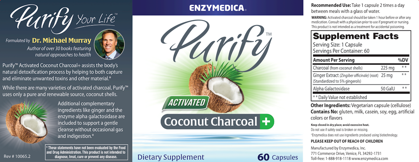 Purify Coconut Charcoal 60 caps