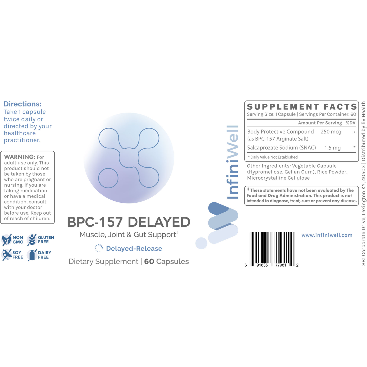 BPC-157 Delayed - 250mcg 60c