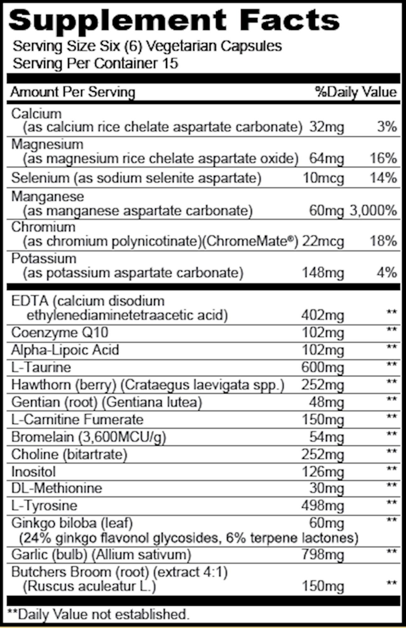 Cardio Chelation 90 vegcaps