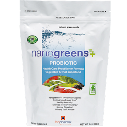 nanogreens10+probiotic Green App 30 srv