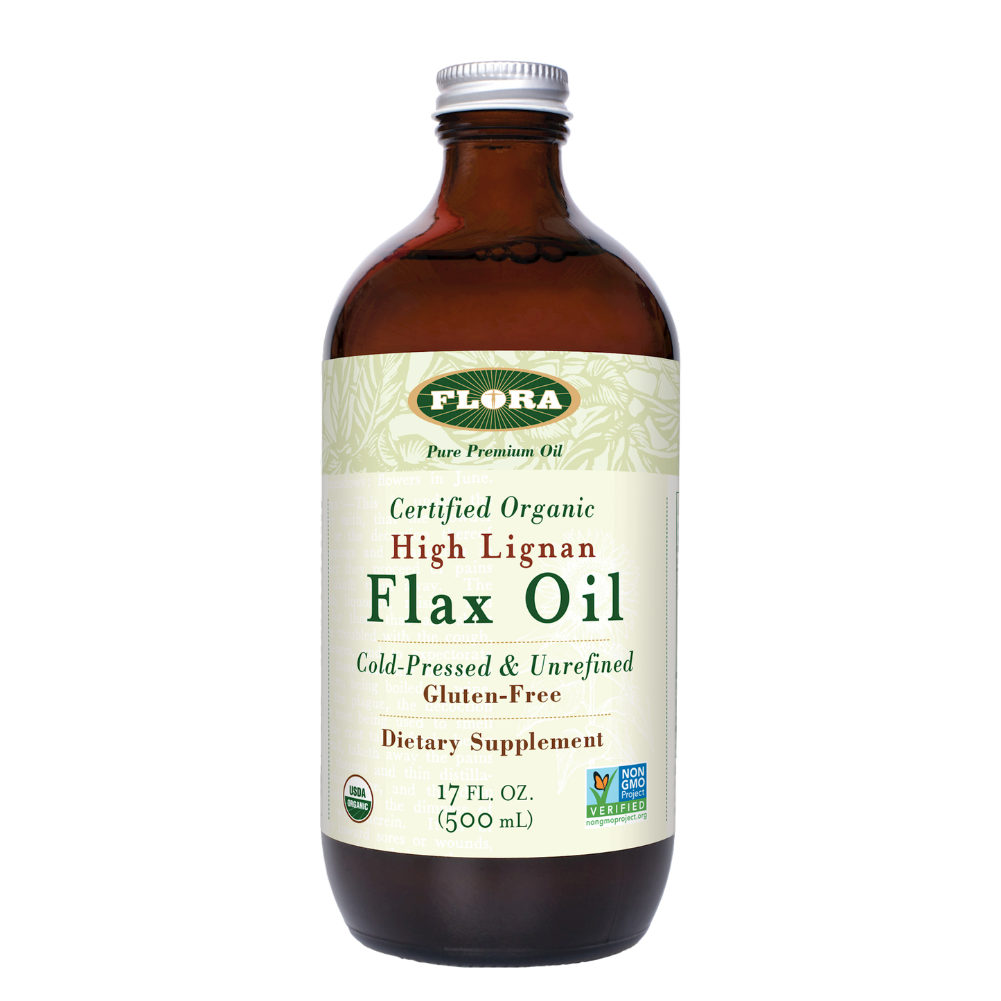 High Lignan Flax Oil Certified Org 17 oz