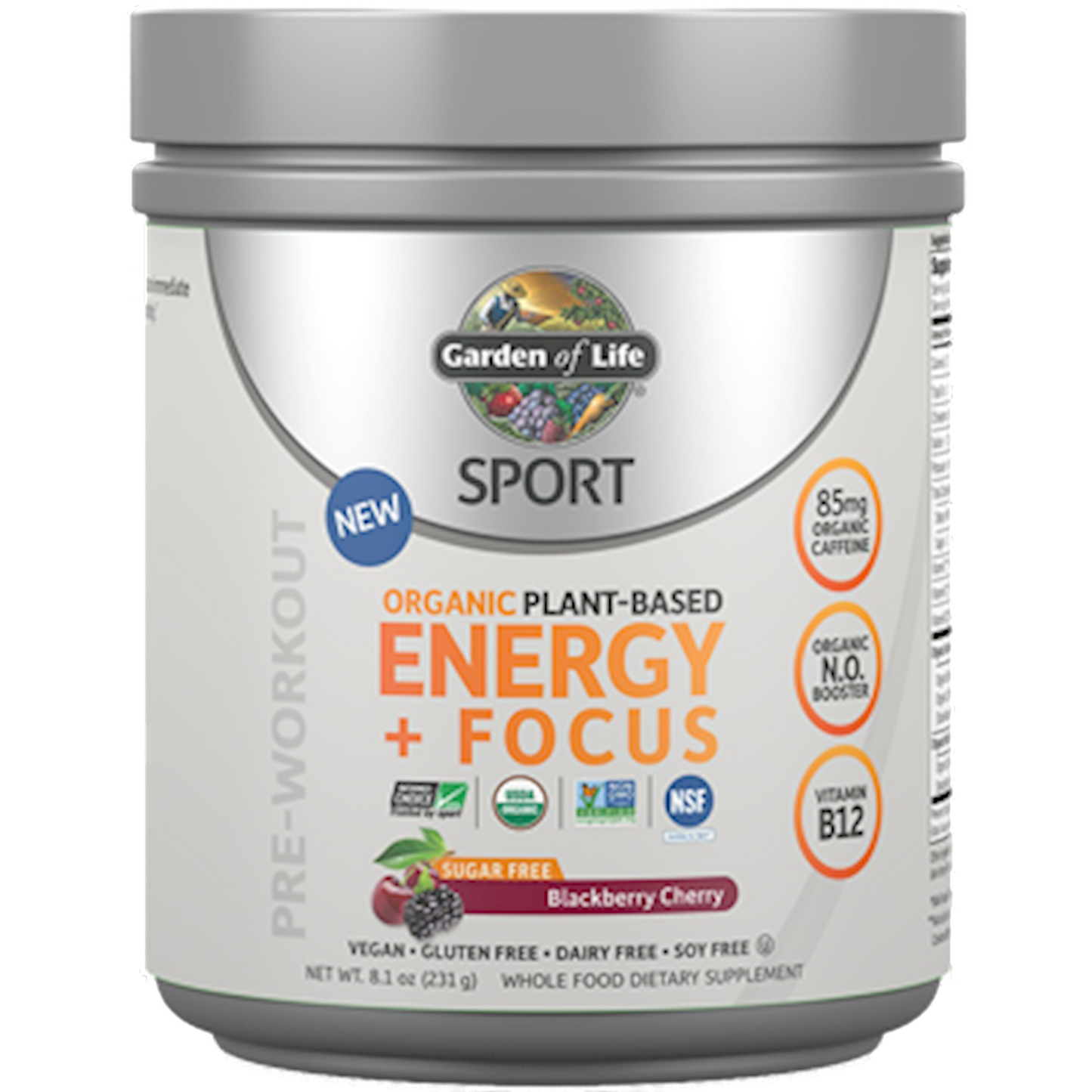 Sport Org PreWorkout E+F SF BBChrry 231g