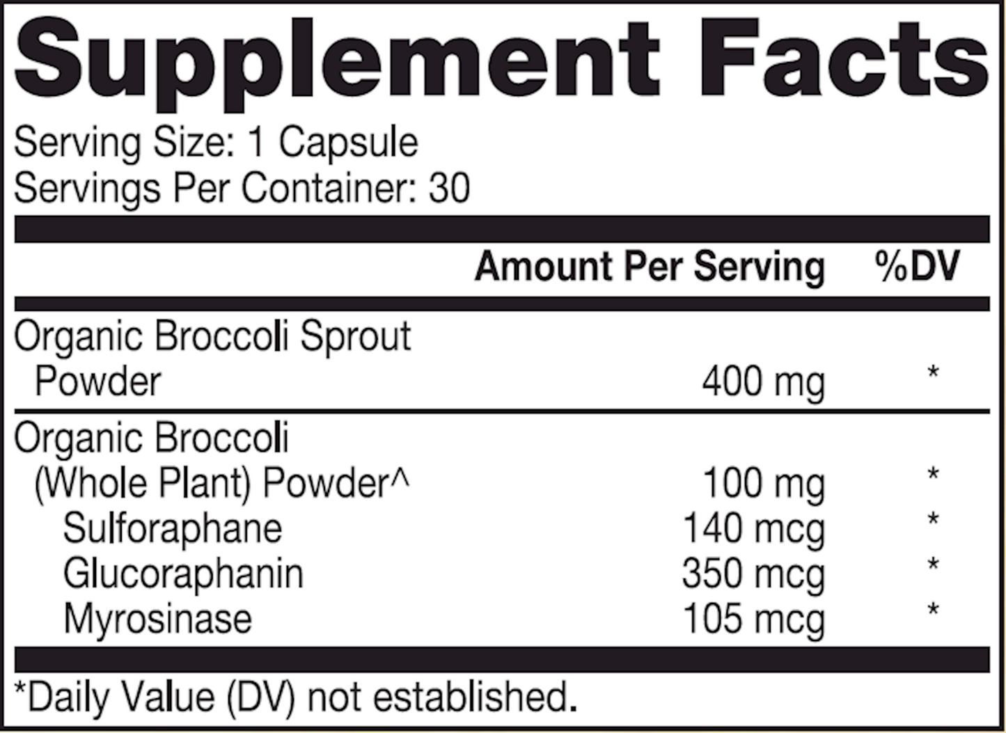 Fermented Broccoli Sprouts 30 caps