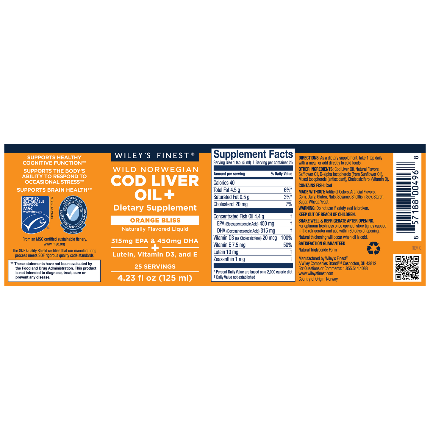 Norwegian • Cod Liver Oil + 4.23 fl oz