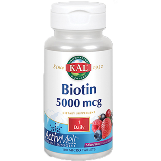 Biotin 5000 mcg Mixed Berry 100 tabs